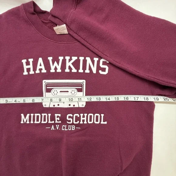 Hawkins Middle School AV Club Sweatshirt Small Stranger Things 80's - Picture 4 of 6